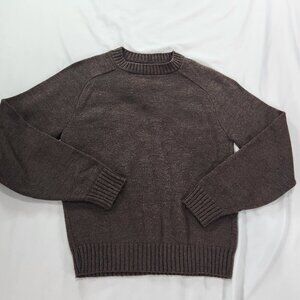 Vintage Pine State brown crewneck pullover wool sweater size m medium USA